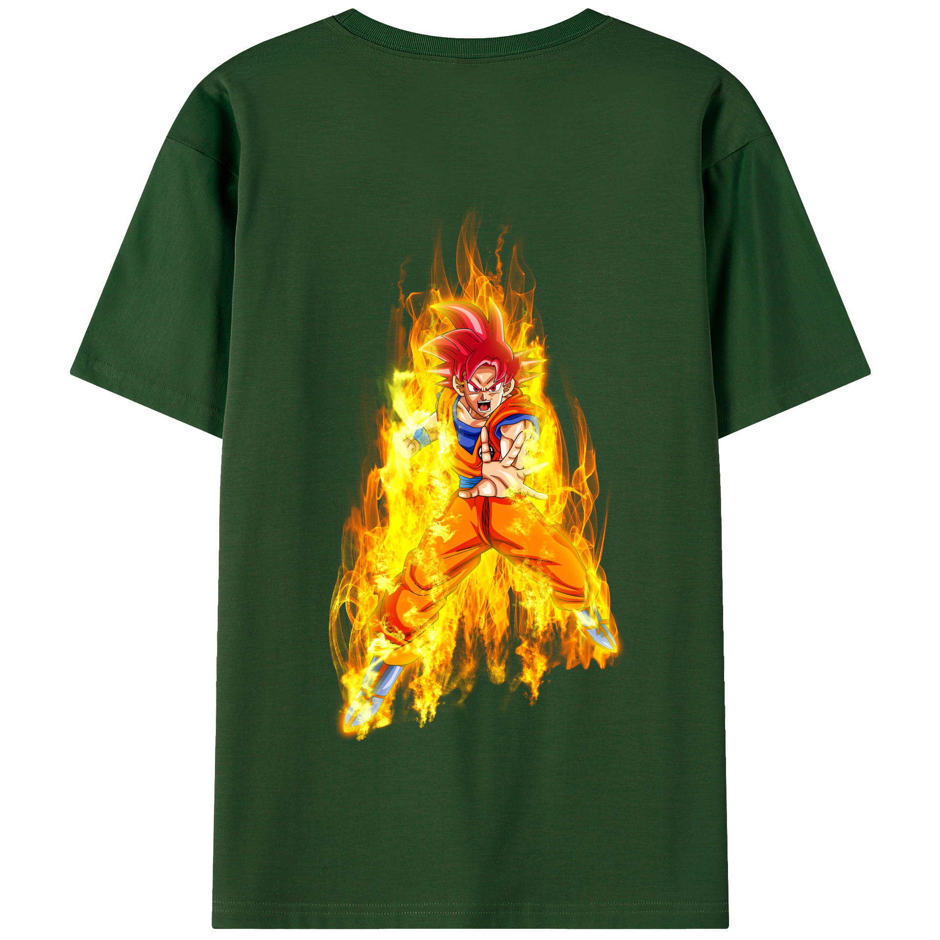 （画像用） ドラゴンボール 孫悟空（そん ごくう）Son Goku カカロット DRAGON BALL Kakarotto 綿100％半袖Tシャツ（背面プリント）
